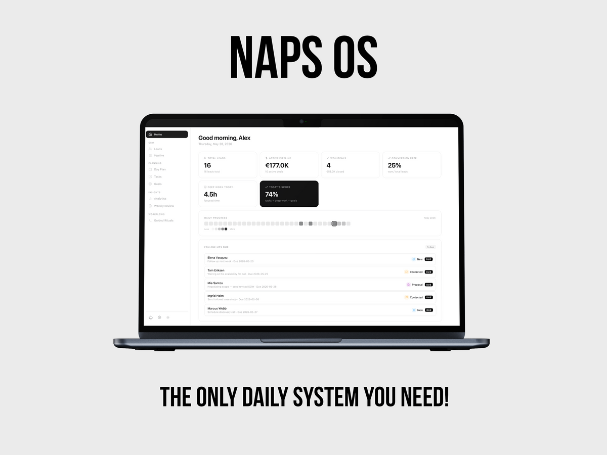 Naps OS — The Founder Operating System